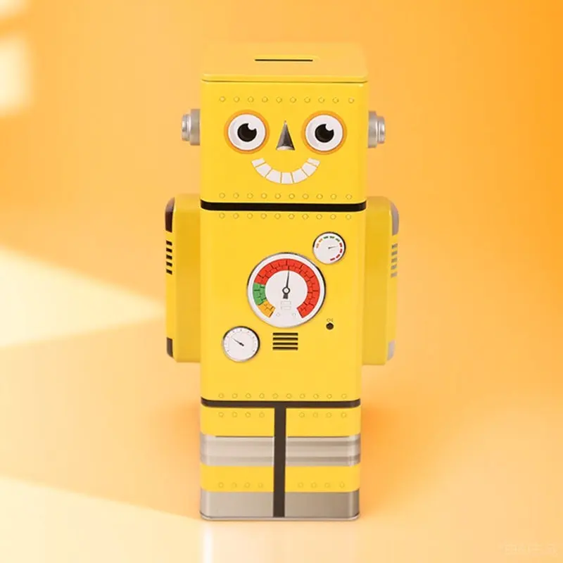 

Детская копилка в форме робота для девочек и мальчиков, милая копилка для хранения денег, украшение для дома, подарок на день рождения, органайзер для монет