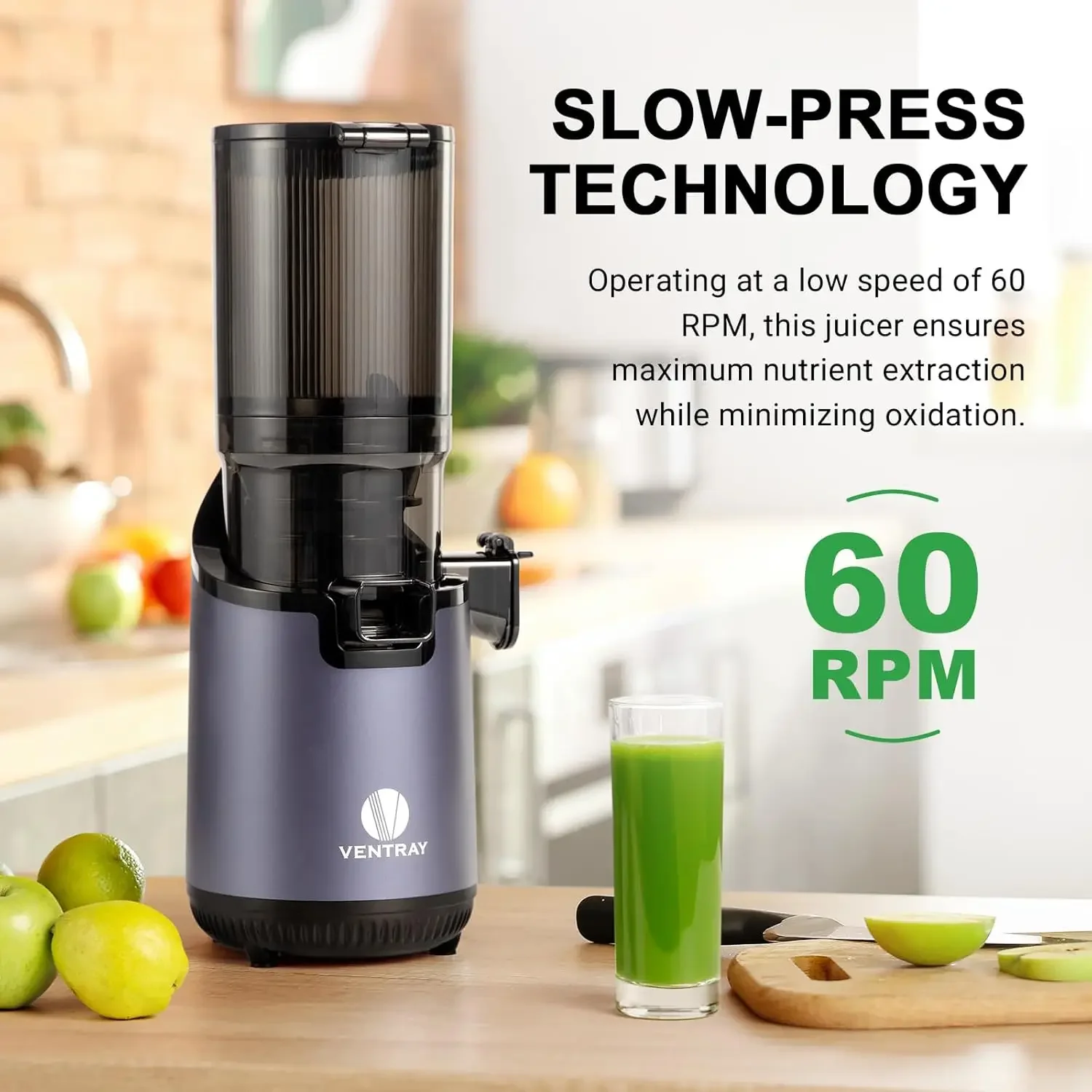 Press Juicer, Slow Juicer Machines with 5.12" Wide Feed Chute for Whole Fruits & Vegetables, High Juice Yield, Easy to Clean,250