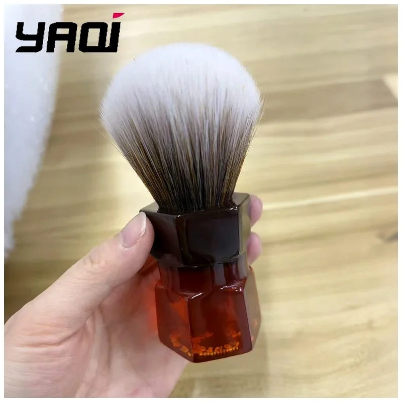 Wet Shave Tools Men Shaving Products Best Gift For Men 24mm Moka Express Synthetic Hair Barbe Mens Shaving Brush YAQI