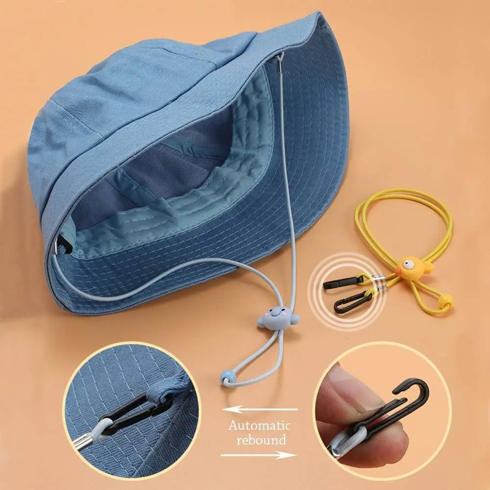 Hook Clips Hat Retainer Cartoon Anti-lost Elastic Windproof Hat Strap Replaceable Adjustable Hat Chin Cord Hat