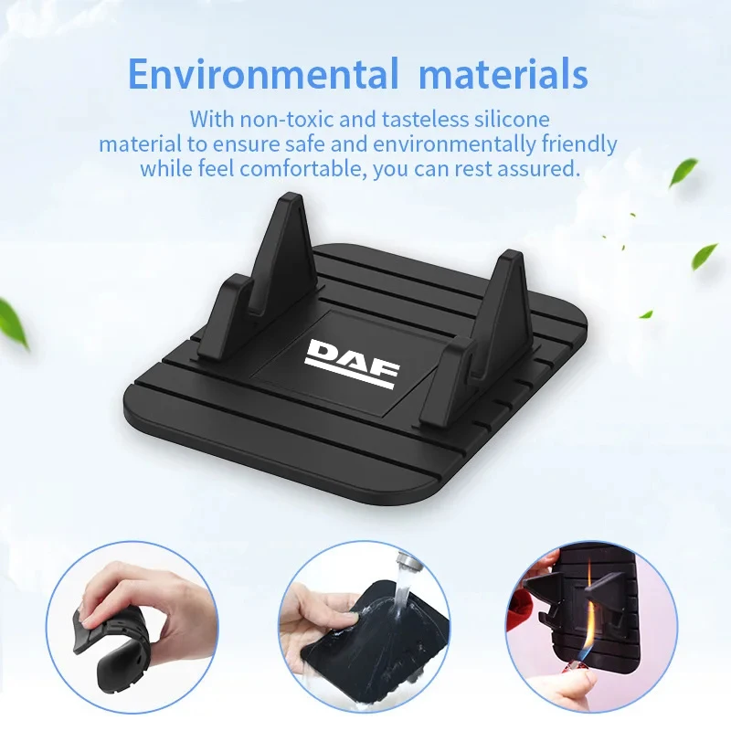Silicone Car Phone Holder Phone Anti-slip Mount Stand GPS Bracketl For DAF 106xf Truck lf va Insignia Vectra C D Zafira B Antara