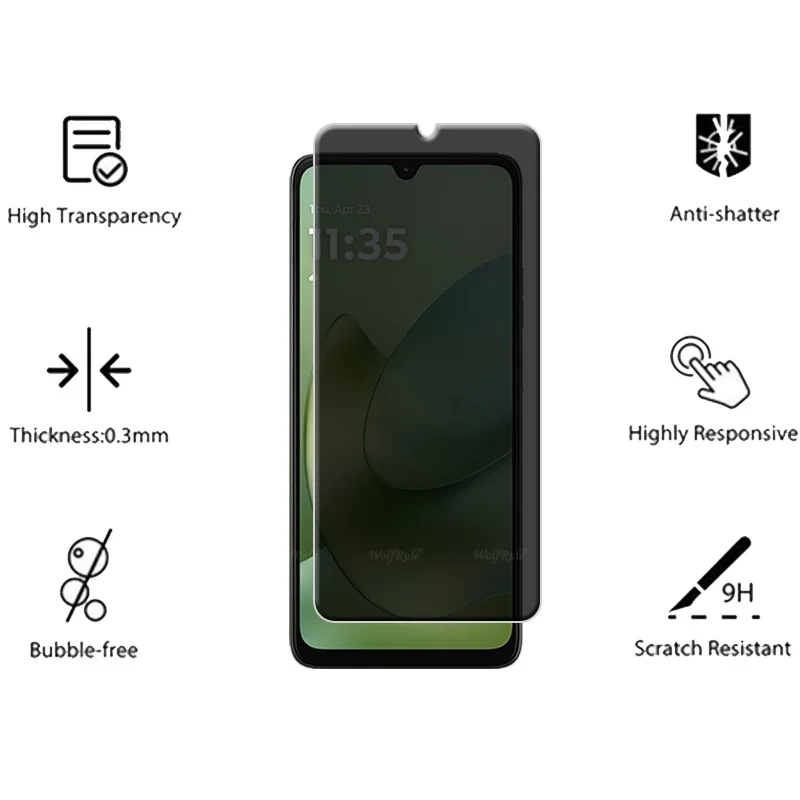 1/2/3/4 Stück für Moto G06 Glas Motorola Moto G06 gehärtetes Glas Schutzfolie Anti-Spy-Kleber Displayschutzfolie Moto G06 G 06 – Detail 2