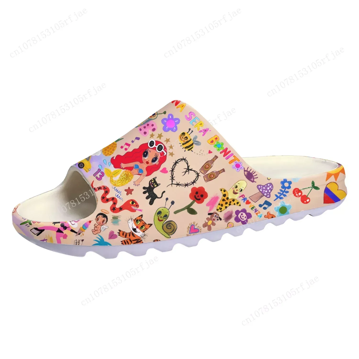 Manana Sera Bonito Karol G Soft Sole Sllipers Home Clogs Step on Water Shoes Mens Womens Teenager Customize on Shit Sandals