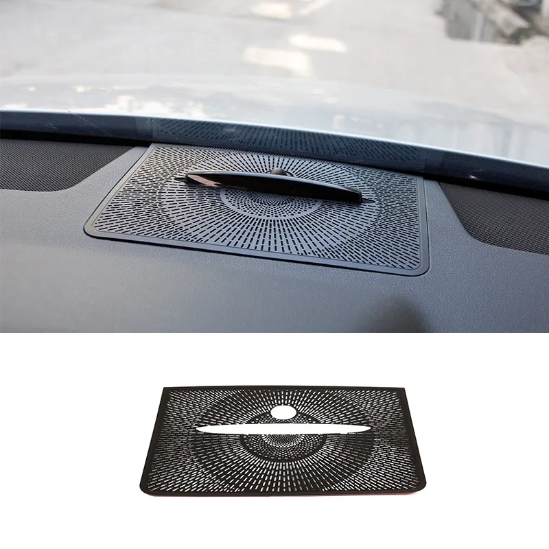 

For Mercedes Benz GLK 2008-2015 stainless steel black car dashboard horn mesh cover sticker car interior accessories