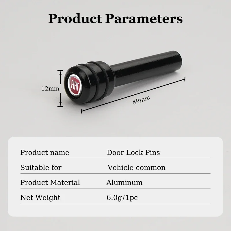 Car Styling Safety Door Lock Knob Pull Pin Caps Accessories for FIAT Ducato Punto Marea Brava Scudo 500 Panda Tipo