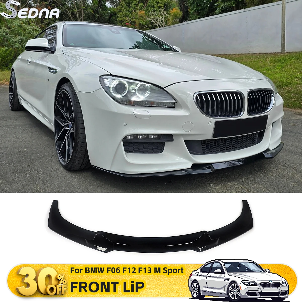 

Накладка на передний бампер (сплиттер) для BMW F06 F12 F13 650i M Sport 2012-2019, тюнинг-аксессуары для автомобиля, нижний спойлер (губа)