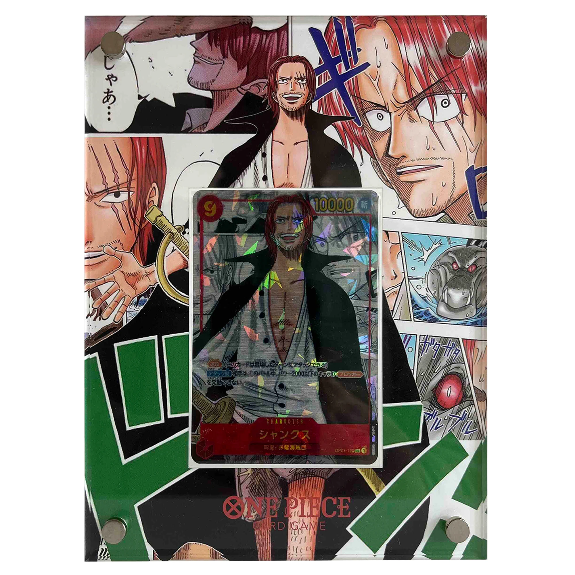 การ์ตูน One Piece Roronoa Zoro ติดอิฐคอลเลกชันการ์ดอะคริลิคขาตั้งจอแสดงผล Opcg การ์ดขาตั้งการ์ดไม่รวม