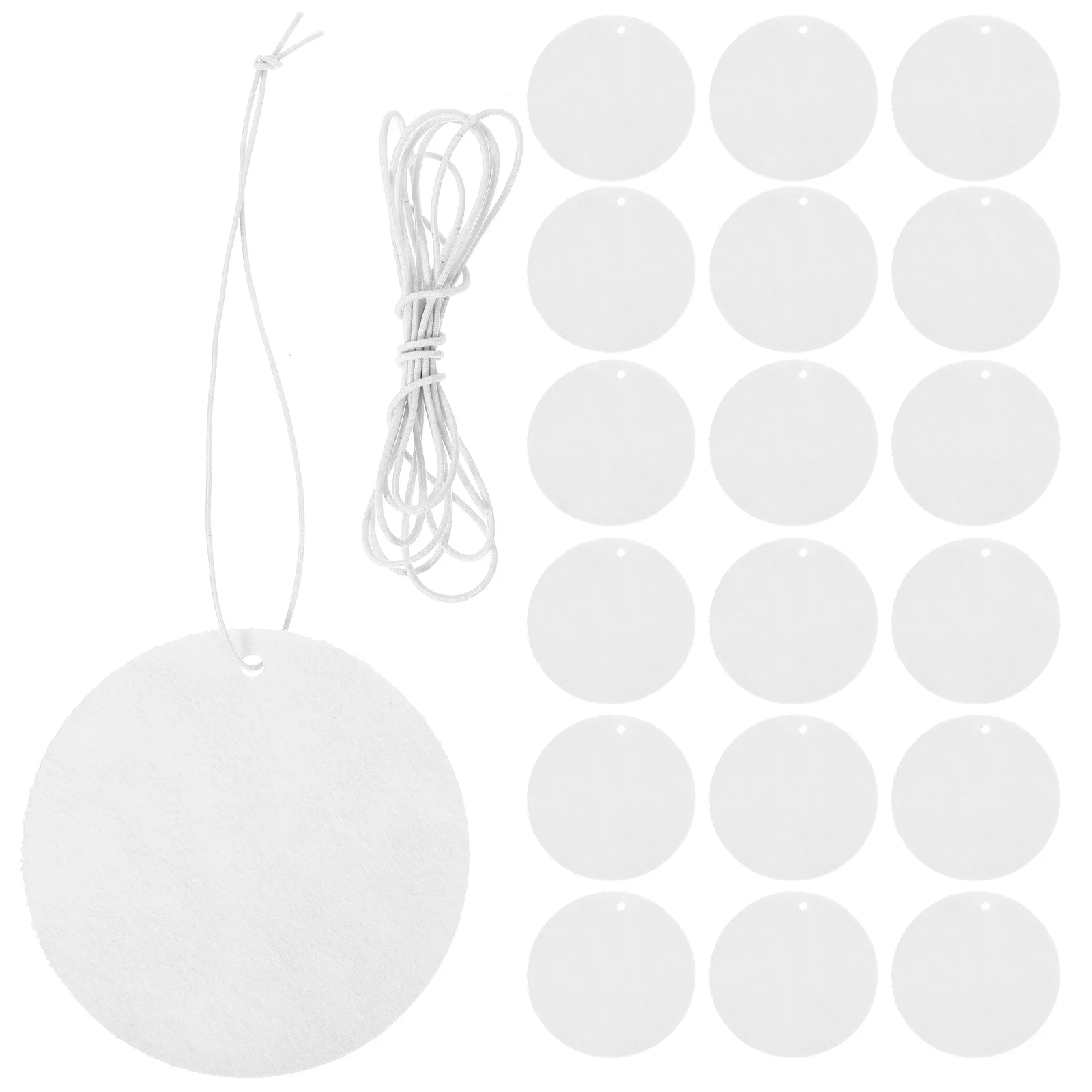 

1 set Round Felt Sublimation Air Fresheners Blanks Elastic Straps DIY Car Aromatherapy Tablets Set Heat Transfer