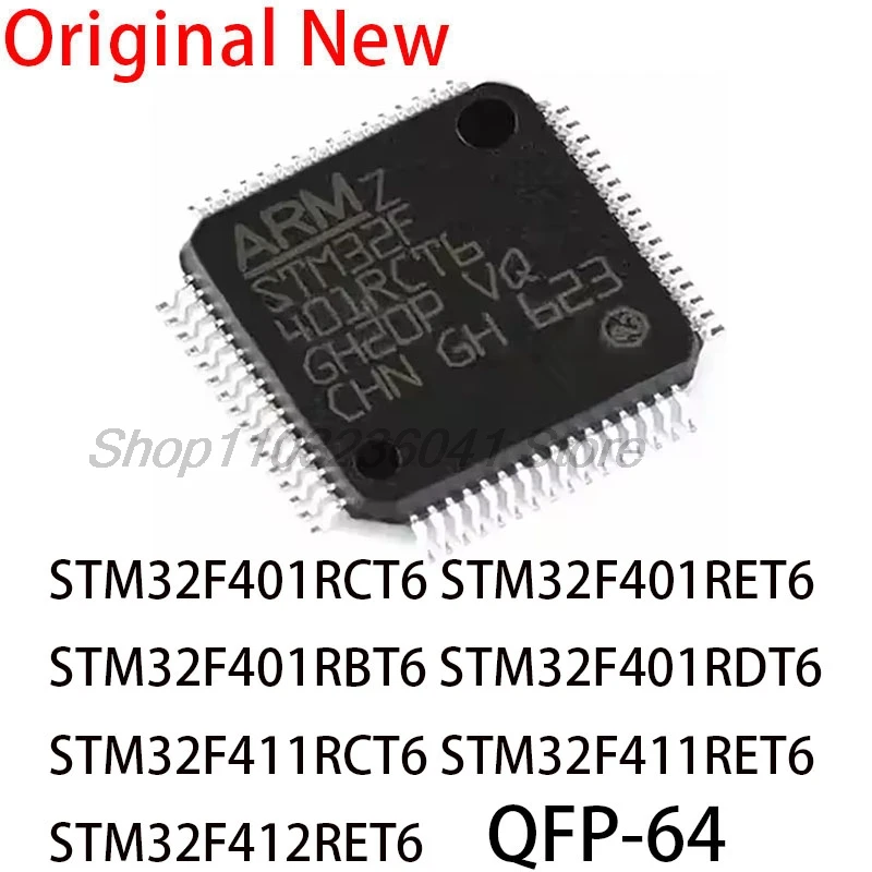 STM32F401RCT6 STM32F401RET6 STM32F401RBT6 STM32F401RDT6 STM32F411RCT6 STM32F411RET6 STM32F412RET6 LQFP64 Microcontrolle MCU