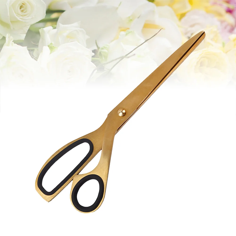 

Stainless Steel Scissors Golden Modern Design Practical Useful Home Office School Crafting Cutting Supplies Scissors