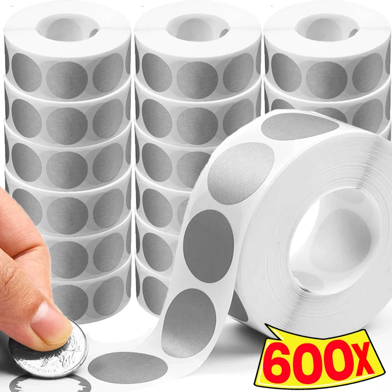 Gold Silver Scratch Off Stickers Round Shape Labels Sticker DIY Handmade for Game Scratch Sticker Labels Party Gifts Supplies