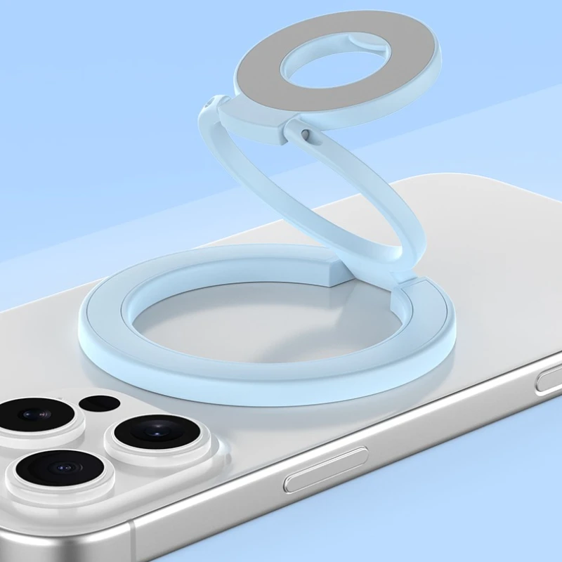 

Новый двусторонний магнитный держатель для телефона, складной магнитный держатель, настольный кронштейн для IPhone 16 15 14 Pro, ручка для телефона