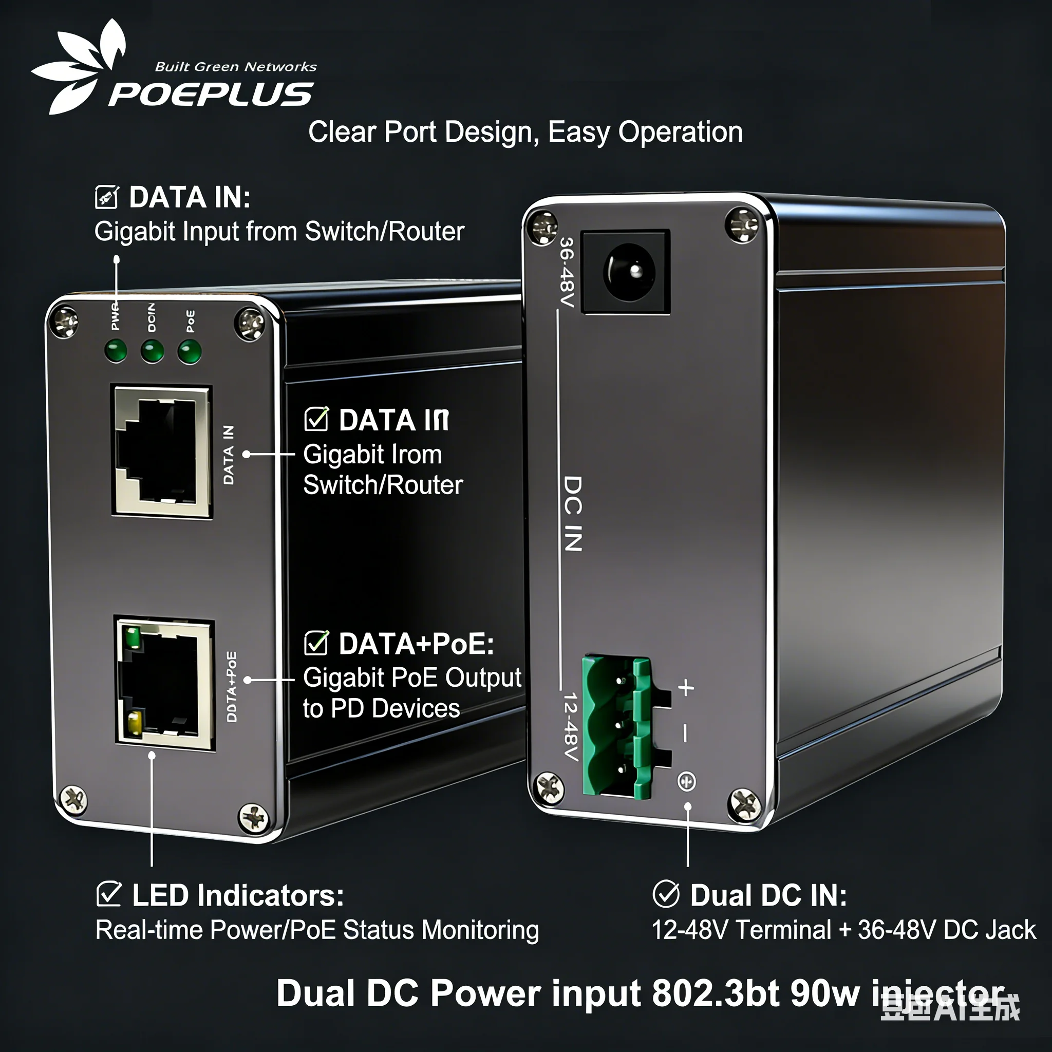 inyector-poe-poeplus-8023bt-de-90w-con-entrada-dual-dc-12-48v-–-solucion-de-energia-de-grado-industrial-para-todos-los-dispositivos-poe