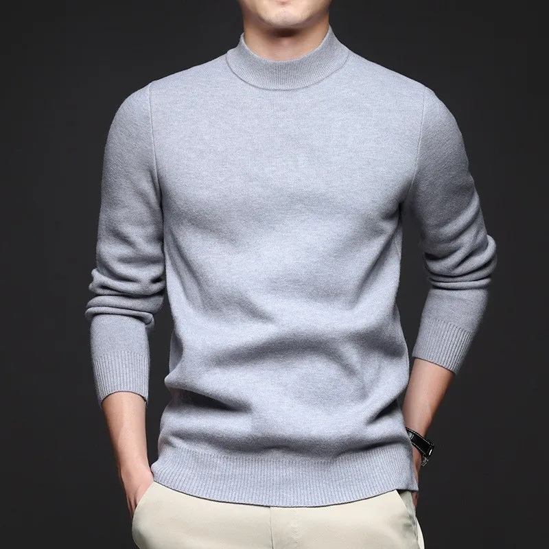 

Мужской вязаный свитер Thiened f с высоким воротником, цельный Fce, теплая основа, осенне-зимний цвет, прямой Ss