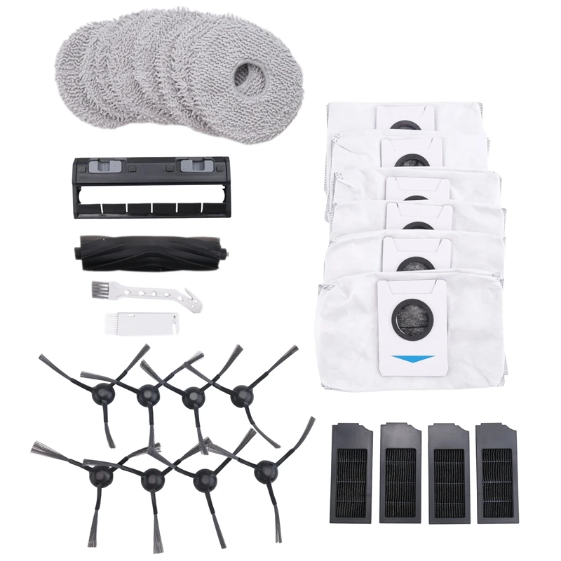 

For Ecovacs X1 Omni, X1e Omni, T10 Omni Robot Vacuum Cleaner Main Side Brush Mop Cloth Dust Bags Replacement Parts