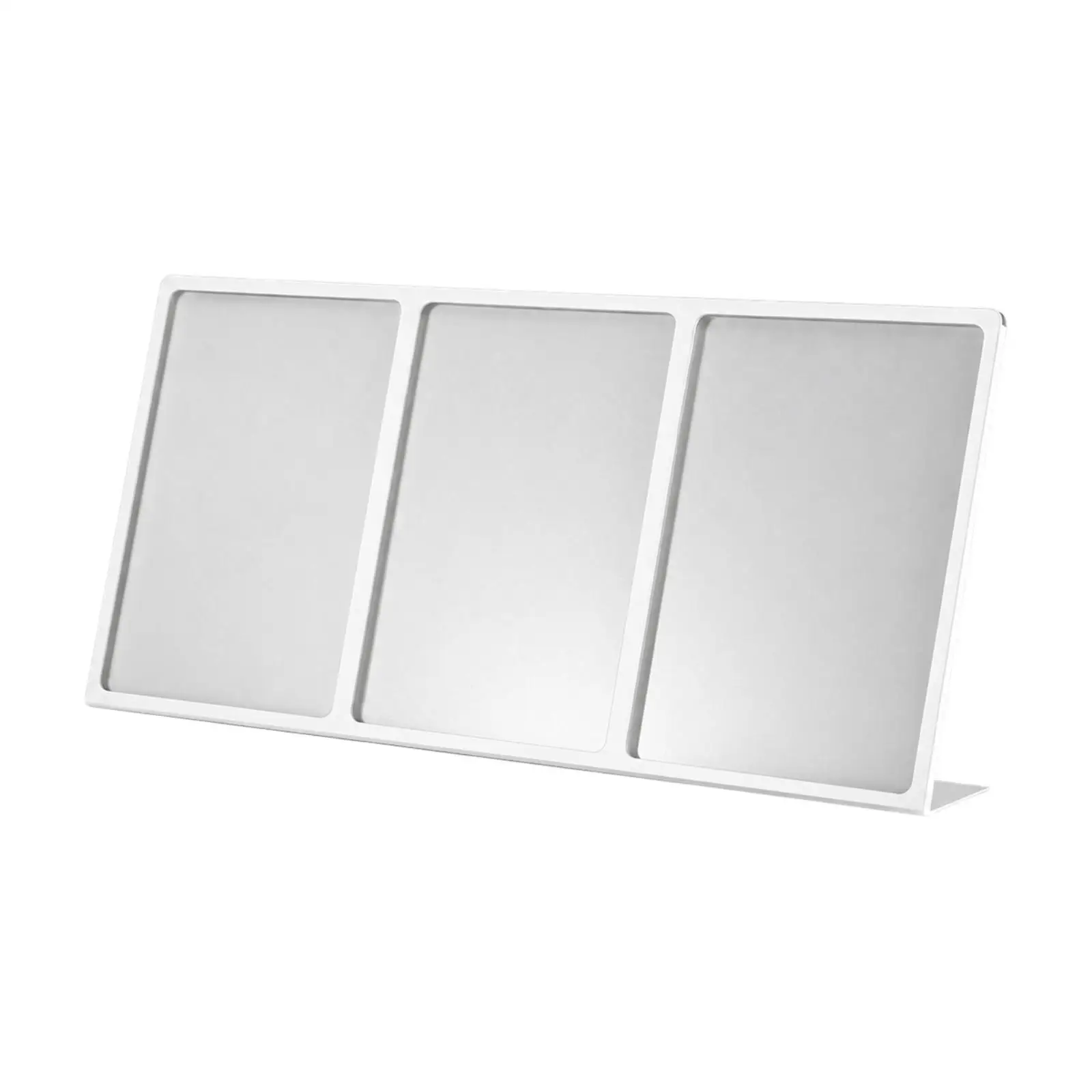 B5 Trisection Display Board with Acrylic Cover Easy to Clean Freestanding Tabletop Sign Holder with Angled Base Stable