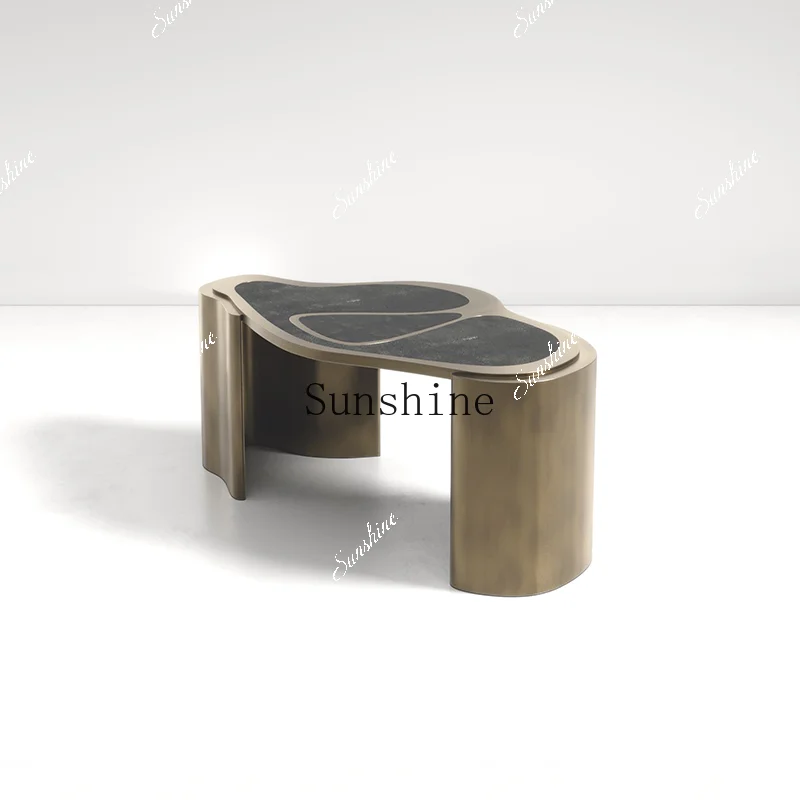 

Italian light luxury coffee table special-shaped creative design irregular household high-end atmospheric coffee table FT