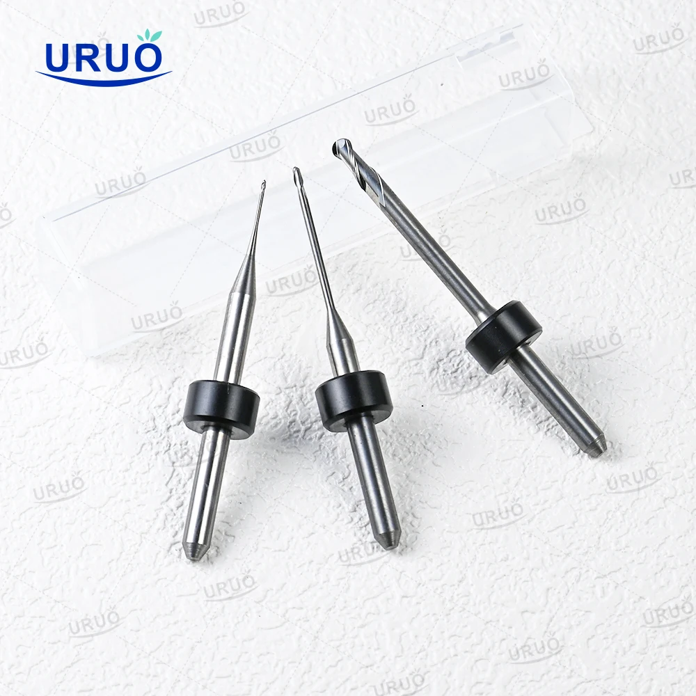 Sirona MCX5 PMMA Grinding Dental Milling Burs 0.5/1.0/2.5mm D3 Shank Milling Cutting Drills for Denture CAD CAM Materials