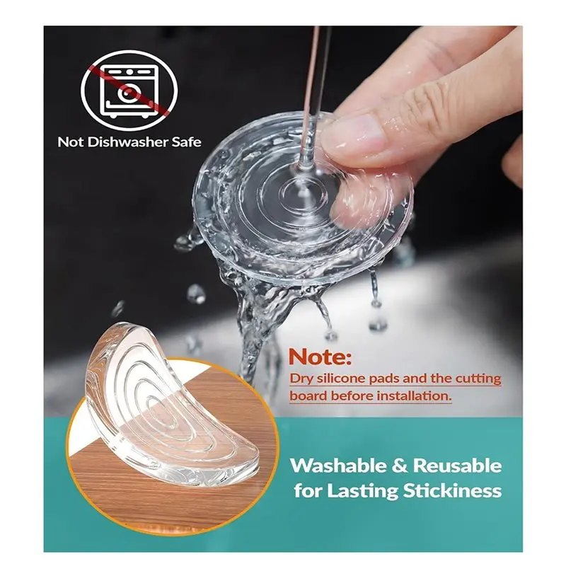 40Pcs Self-Adhesive Transparent Anti Slip Pads Multi Size Non Slip Mat For Cutting Board Furniture Shock Absorption