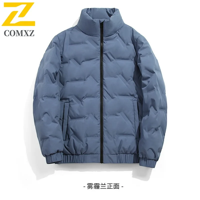 

COMXZ Cotton Padded Jacket Warm Lightweight Cold-Resistant Travel Padding Coat Snowy Solid Color Padded Jacket Men's Clothing