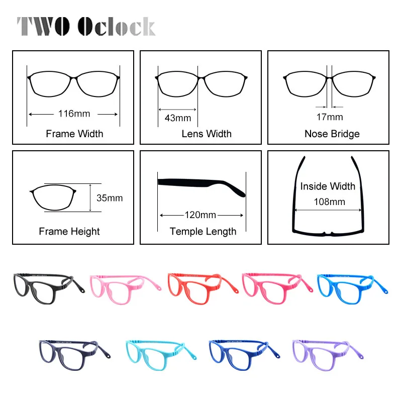 Kids Glasses Frame Children Unbreakable Non-screw TR90 Silica gel Eyeglasses With Lanyard Optic Glasses Spectacles K303