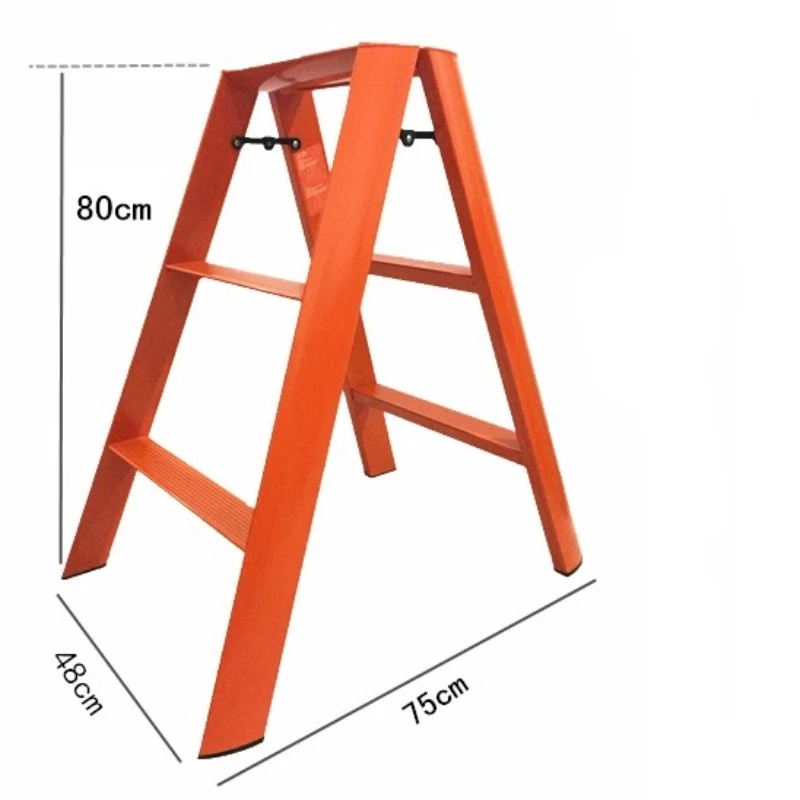 Małe drabiny składane stołki Trzystopniowe pogrubienie ze stopu aluminium Wielofunkcyjne otomany Meble do salonu domowego