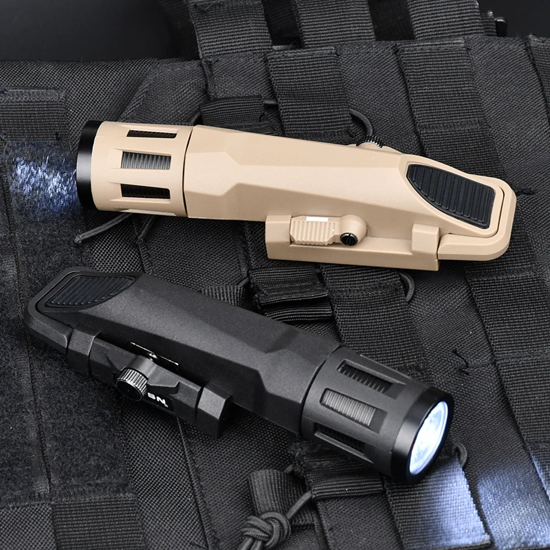 WML Long Tactical Flashlight Hunting Scout Pistol Gun Rifl Accessory Constant-on/Momentary-on/Strobe Fit 20MM Picatinny Rail