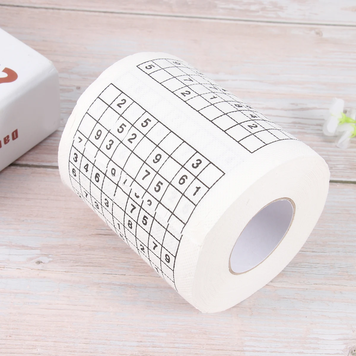 سودوكو مطبوعة لفة ورق التواليت الإبداعية حمام الأنسجة للمنزل مقهى مطعم الجدة هدية فكرة الجدول الأنسجة #1