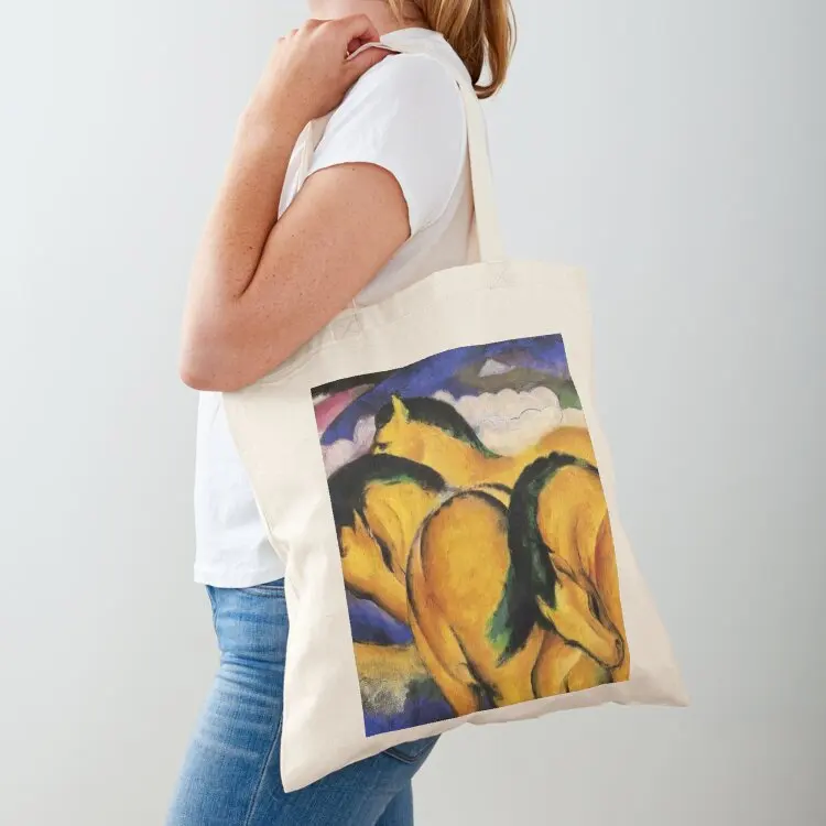 

Little Yellow Horses by Franz Marc Tote Bag canvas tote custom canvas bag Gift bags tote bags cloth bags