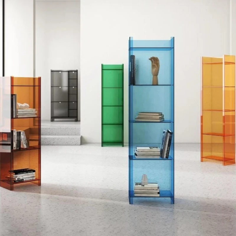 

Narrow side shelf floor free combination wall integrated display rack bathroom storage