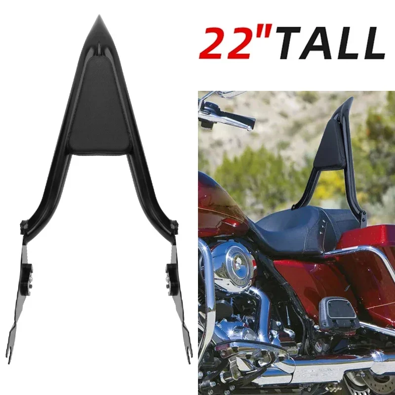 

22" Rear Passenger Backrest For Harley Touring Road Glide Street 121 CVO 23-24 Motorcycle Accessories Detachable Sissy Bar Pad
