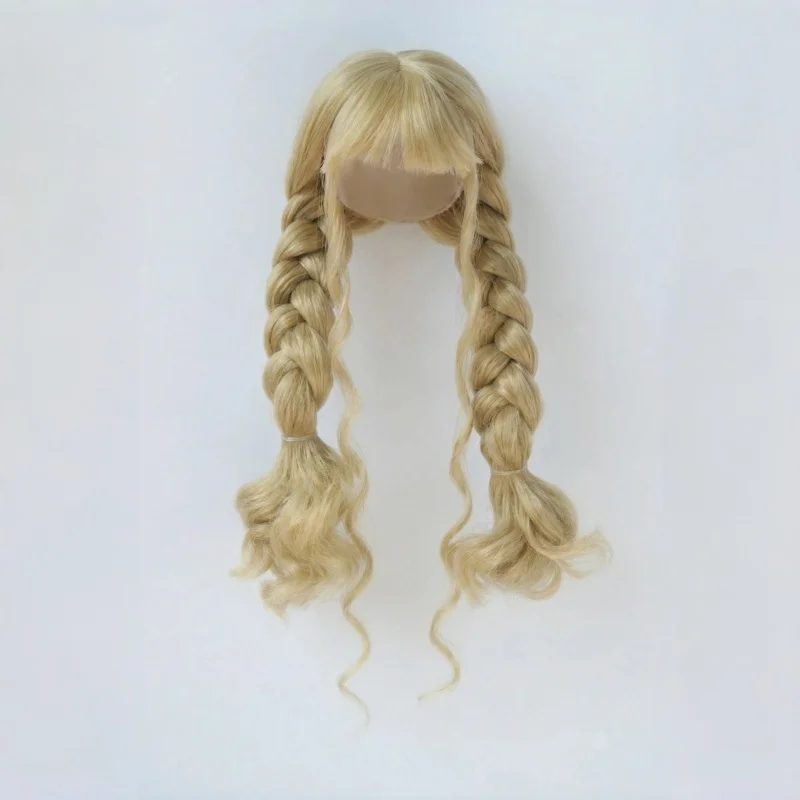 JD854  Country Girl Double Thick BraidS Ponytail Doll Wigs  1/8 1/6 1/4 1/3 Soft Fiber YOSD MSD SD DOD BJD Hair