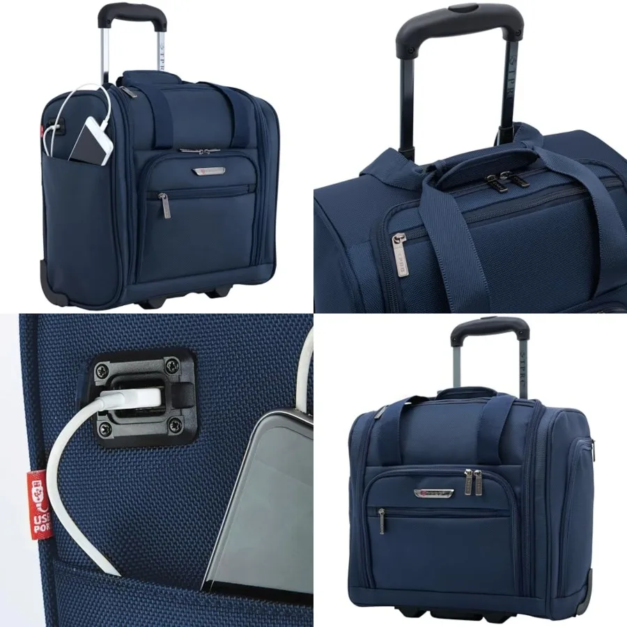 

15" Smart Underseat Carry-On Luggage with USB Charging Port