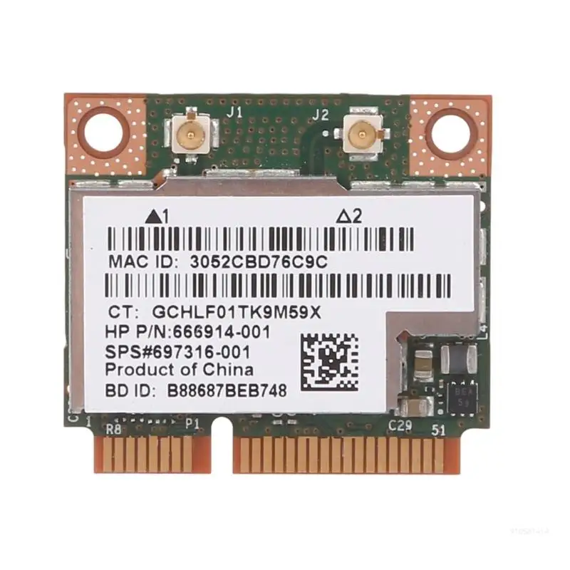 BCM943228HMB 802.11a 300Mbps banda Dual media Mini tarjeta WiFi inalámbrica PCie BT compatible 4,0 para