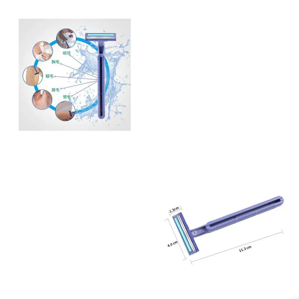 10 Pcs for Razor Disposable Stainless Steel Shavers High End Twin Blade f