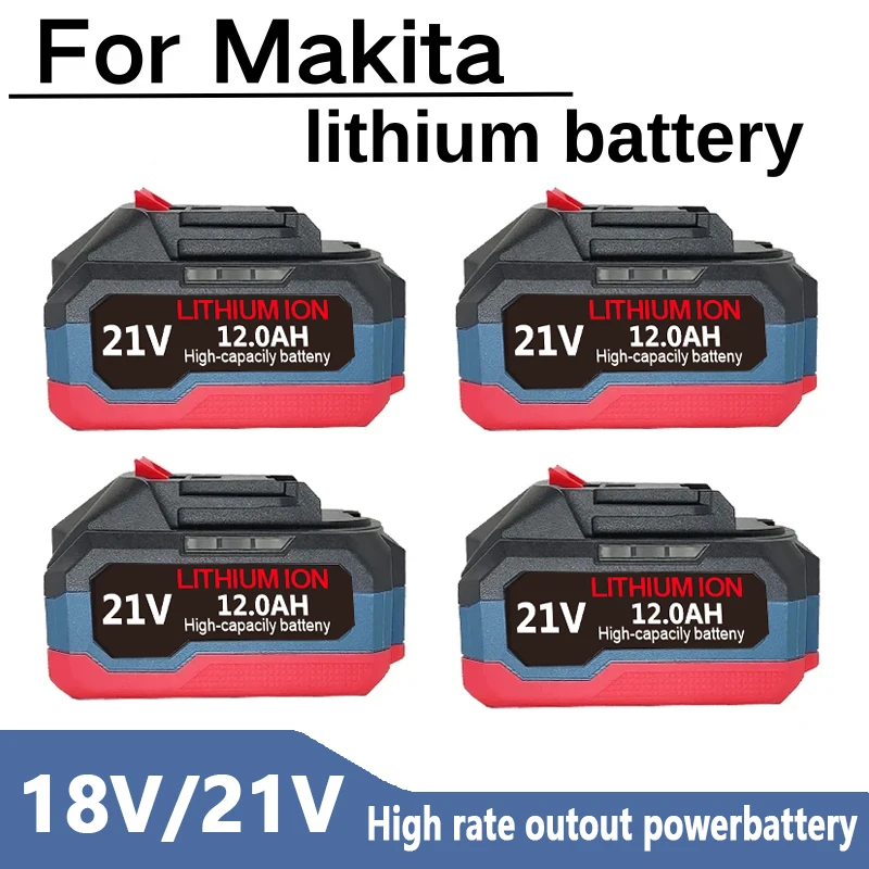 

For Makita 18V Battery 21V 6.0Ah 12.0Ah High Capacity Lithium Ion Battery LXT BL1850 BL1860 DDF487 with BMS