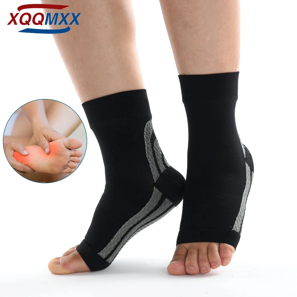 1Pair Ankle Brace, Plantar Fasciitis Sock with Foot Arch Support Reduces Swelling & Heel Spur Pain. Injury Recovery for Sports