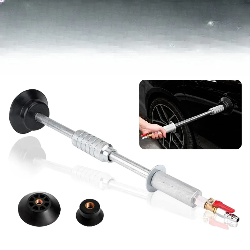 Heavy Duty Air Pneumatic Dent Puller, Car Dent Repair Slide Hammer Tool Kit, Auto Repair Suction Cup, Use with Air Compressor