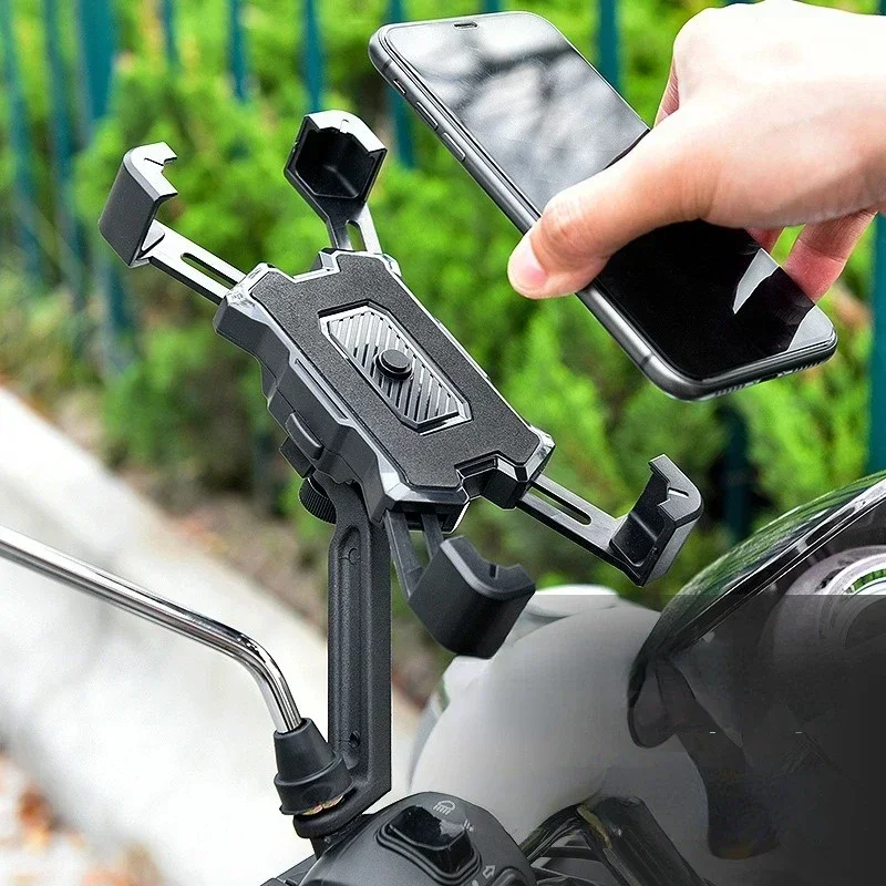 Universal Motorcycle/Bicycle/Electric-motobike Mobile phone navigation holder Scooter riding charging anti-shake bracket