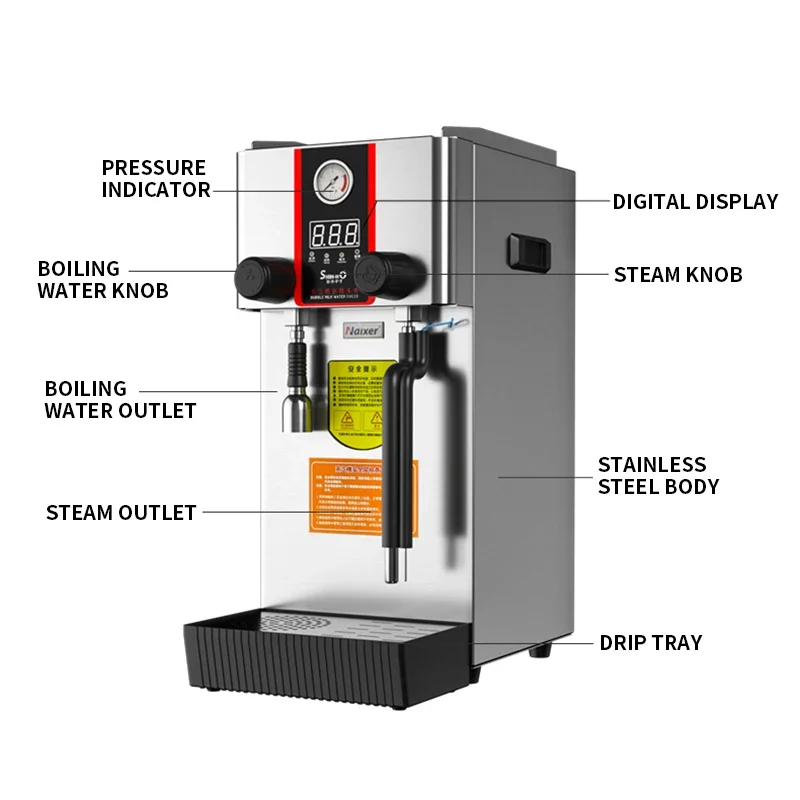 2000W ที่ตีฟองนมเครื่องเชิงพาณิชย์อัตโนมัตินมชา Shop เครื่องมัลติฟังก์ชั่นต้ม Garland ที่ตีฟองนม
