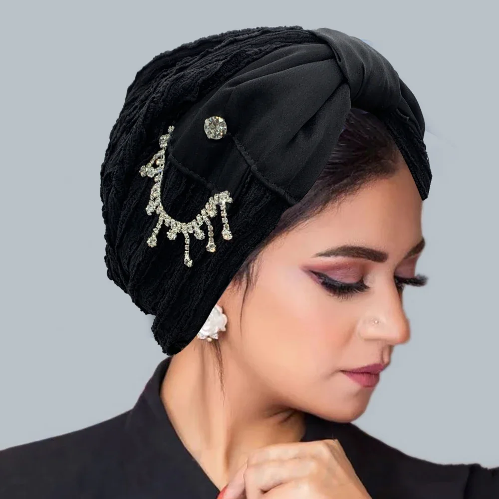 Summer Breathable Embroidery Lace Turban Cap for Women Head Wraps Bonnet Muslim Under Scarf Hat Chemo Hats Turbante Mujer