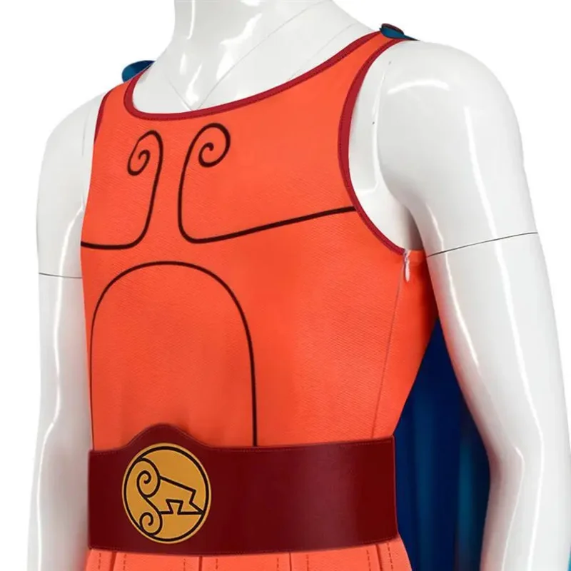 Film Hercules Costume Cosplay per uomo ragazzi Top mantello cintura uomo Halloween Carnival Party maschile gioco di ruolo vestito vestito