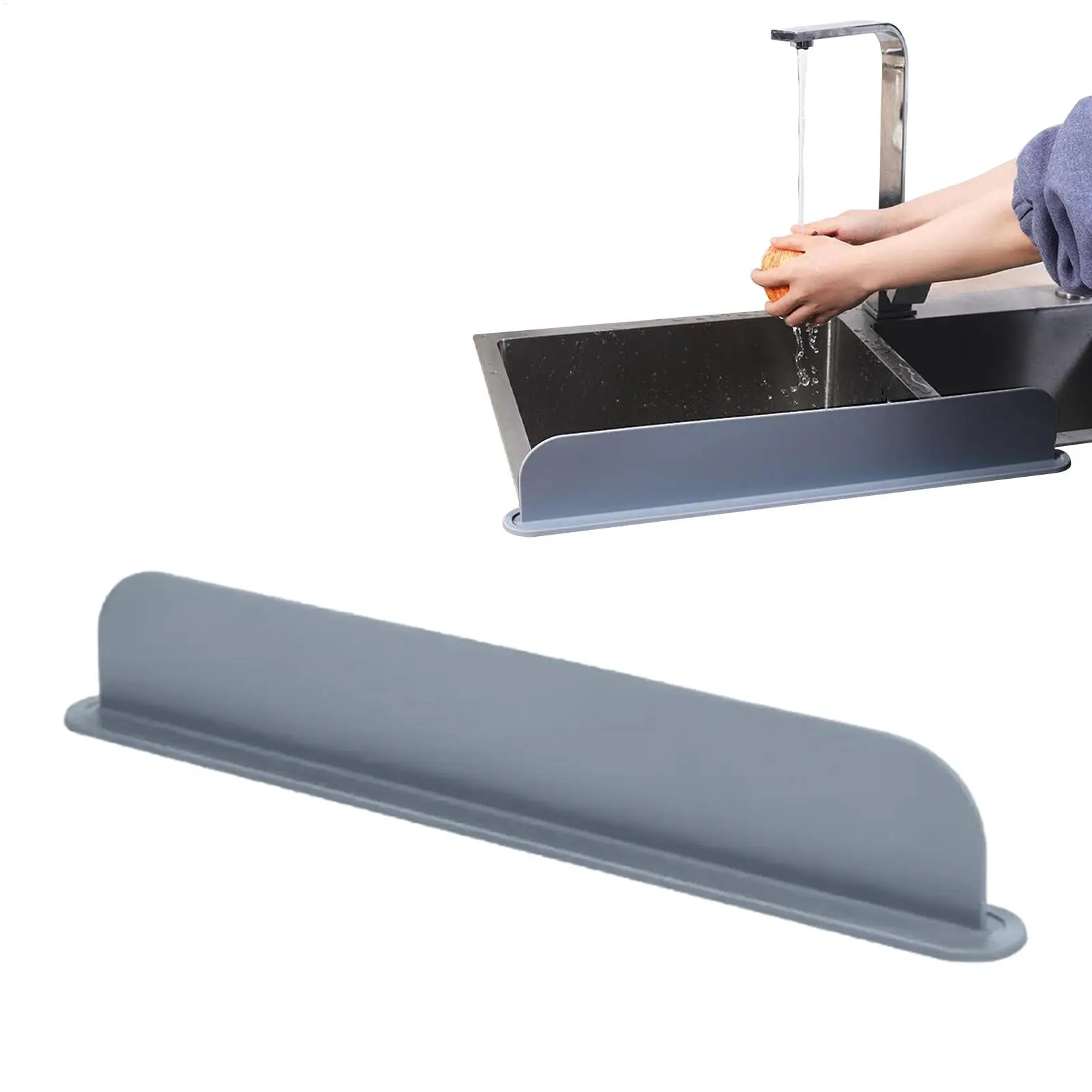 Faucet Splash Guard Silicone Water Splash Guard 20.47 Inches Splashproof Board Sink Protector Waterproof for Washing Daily Use