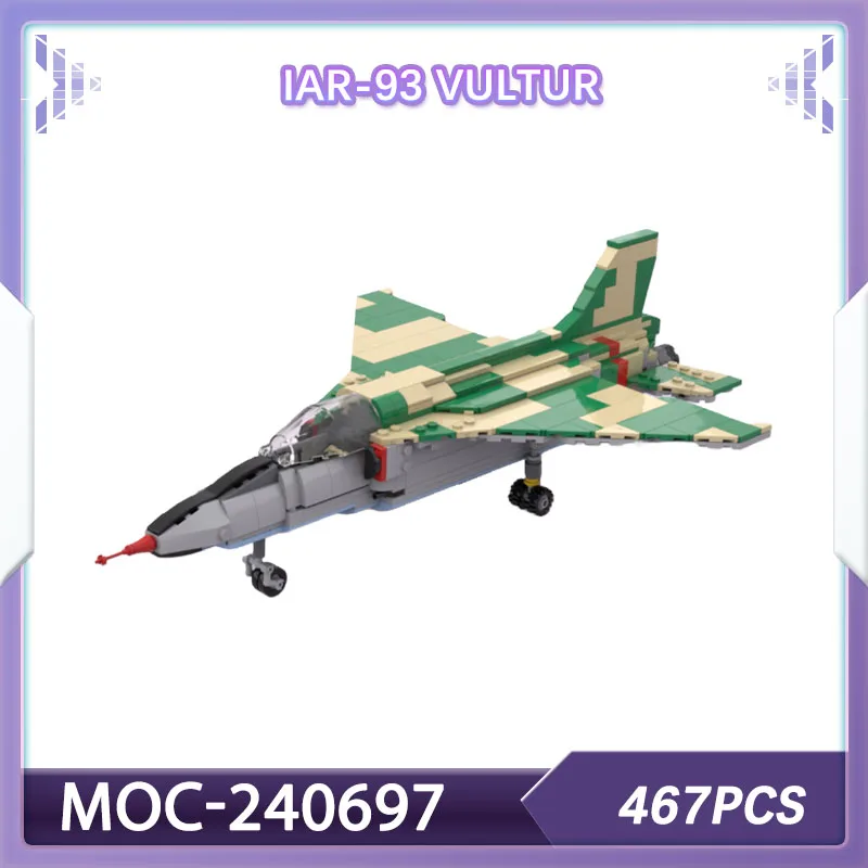 مجموعة مكعبات البناء IAR-93 Vultur / J-22 Orao نموذج طائرة مقاتلة عسكرية MOC-240697 طوب للبالغين هدية الكريسماس #1