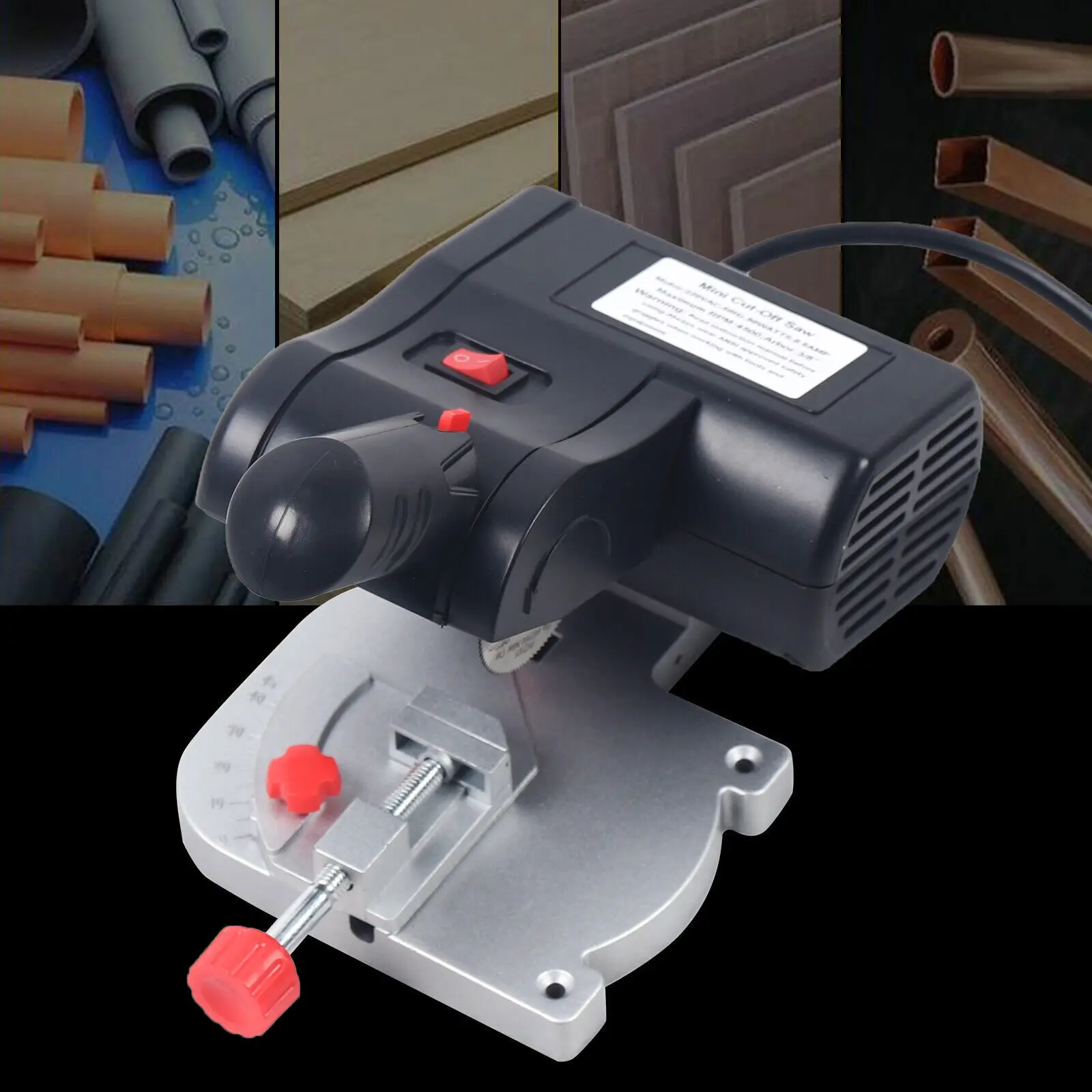 Mini Benchtop Cut-Off Miter Saw for Wood Metal Plastic Craft Cutting Tool 4500RPM