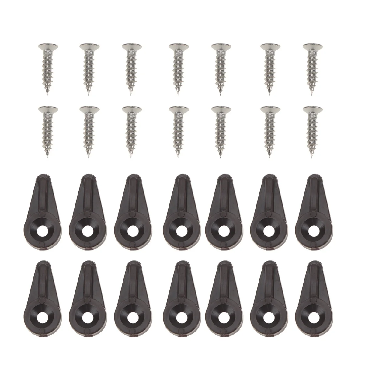 

30 Pcs Mirror Fixing Clip Brackets Lens Glasses Retainer Brown Metal Holder Kit