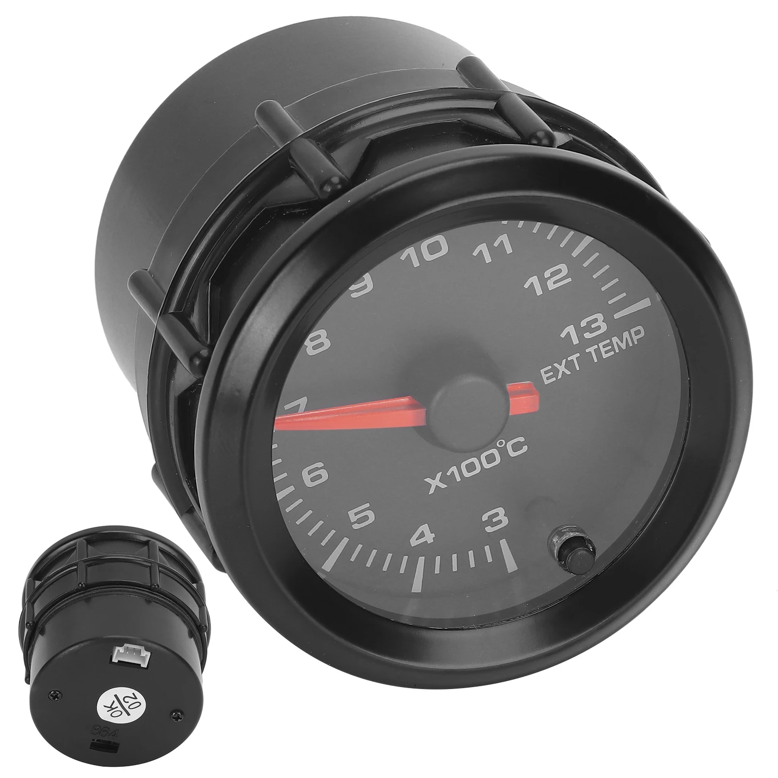 Exhaust Gas Temperature Meter 2in/52mm 300‑1300℃ 7 Color Backlight DC10‑15V for 12V Cars with Sensor