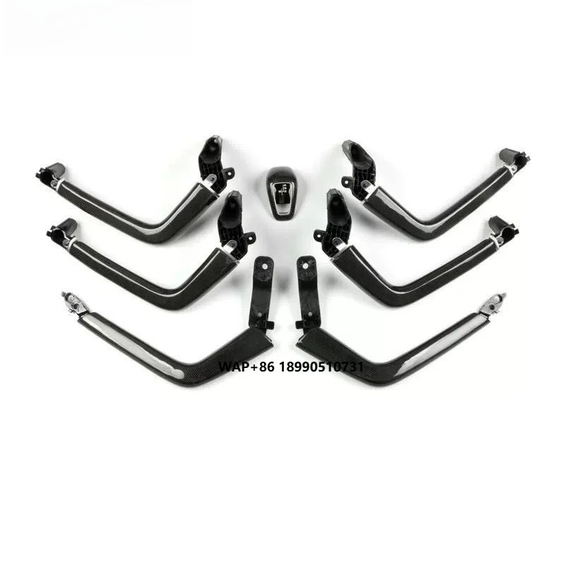 

For Porsche Cayenne 2018-2024 Car Modification Interior Saddle Armrest Upgrade Door Handle Carbon Fiber Decoration