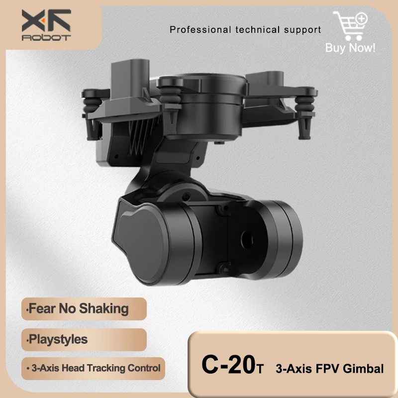 

XF-C-20T 3Axis Gimbal FPV increased stability PTZ support DJI O3 CADDX Walksnail camera support head chase control Mavlink Sbus