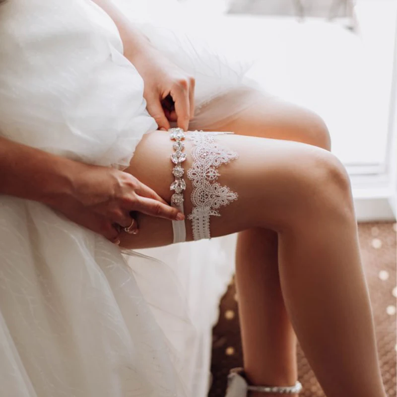 

Кружевные подвязки со стразами, сексуальные кружевные подвязки, европейские и американские свадебные украшения для ног, кольца для ног